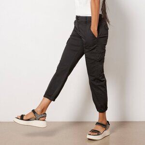 Sanctuary Rebel Cargo Ankle Mid Rise Relaxed Fit Pants CP0694NTO | 25 | Obsedian